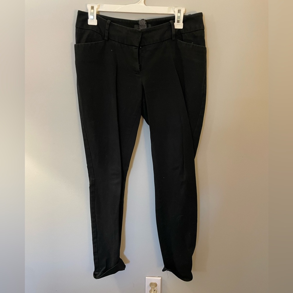 Black straight leg pants
